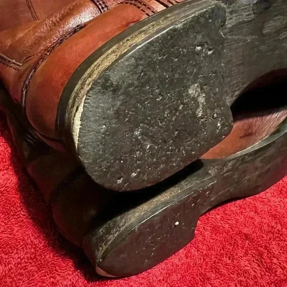 Vintage Italian Butter Soft Pebbled Leather Riding Boots Womens Sz 9 - Picture 6 of 9